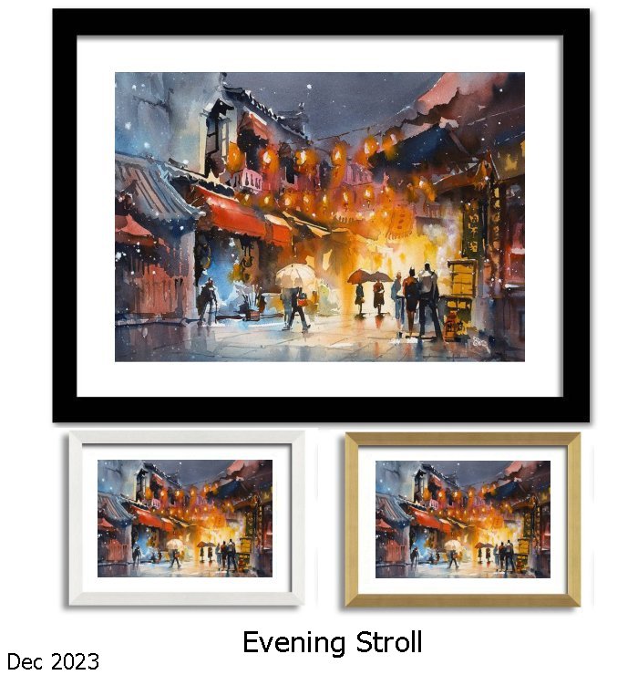 Evening Stroll Framed Print